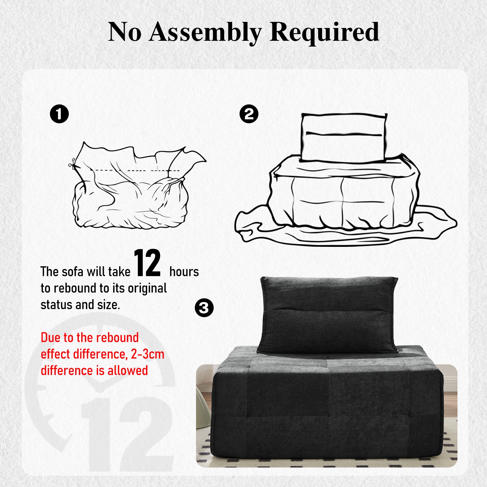 Modular Sectional Sofa With Deep Seat And Adjustable Backrest_voghion.com